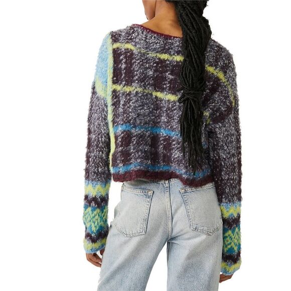 NWT Free people cropped pullover top M - Picture 2 of 10